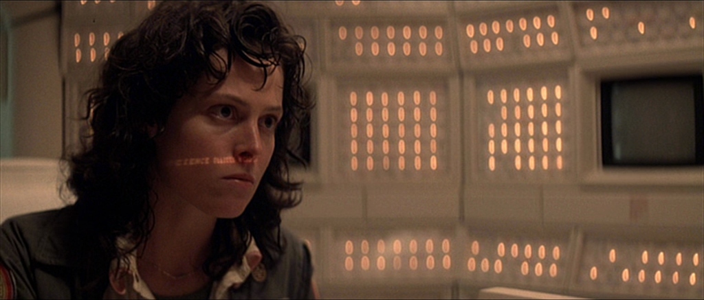 Ripley in the MU-TH-UR 6000 computer room from Alien